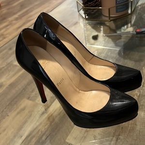 Christian Louboutin black patent heels